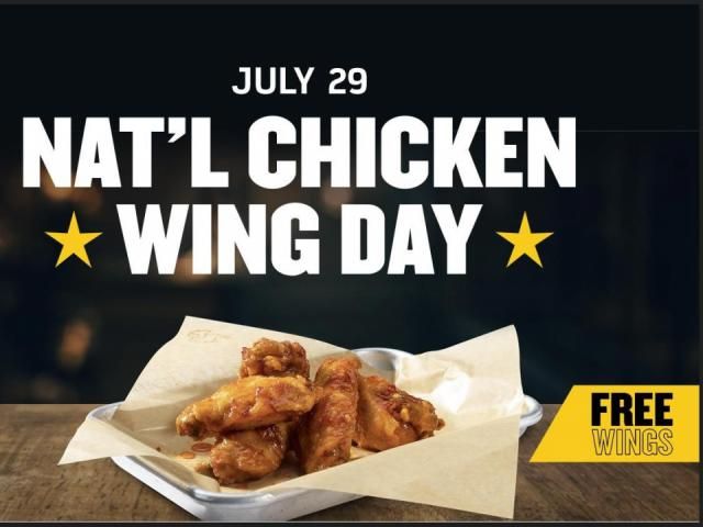 National Chicken Wing Day Deals On July