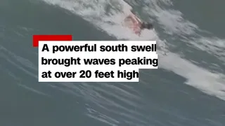 Hard waves caught on camera in California