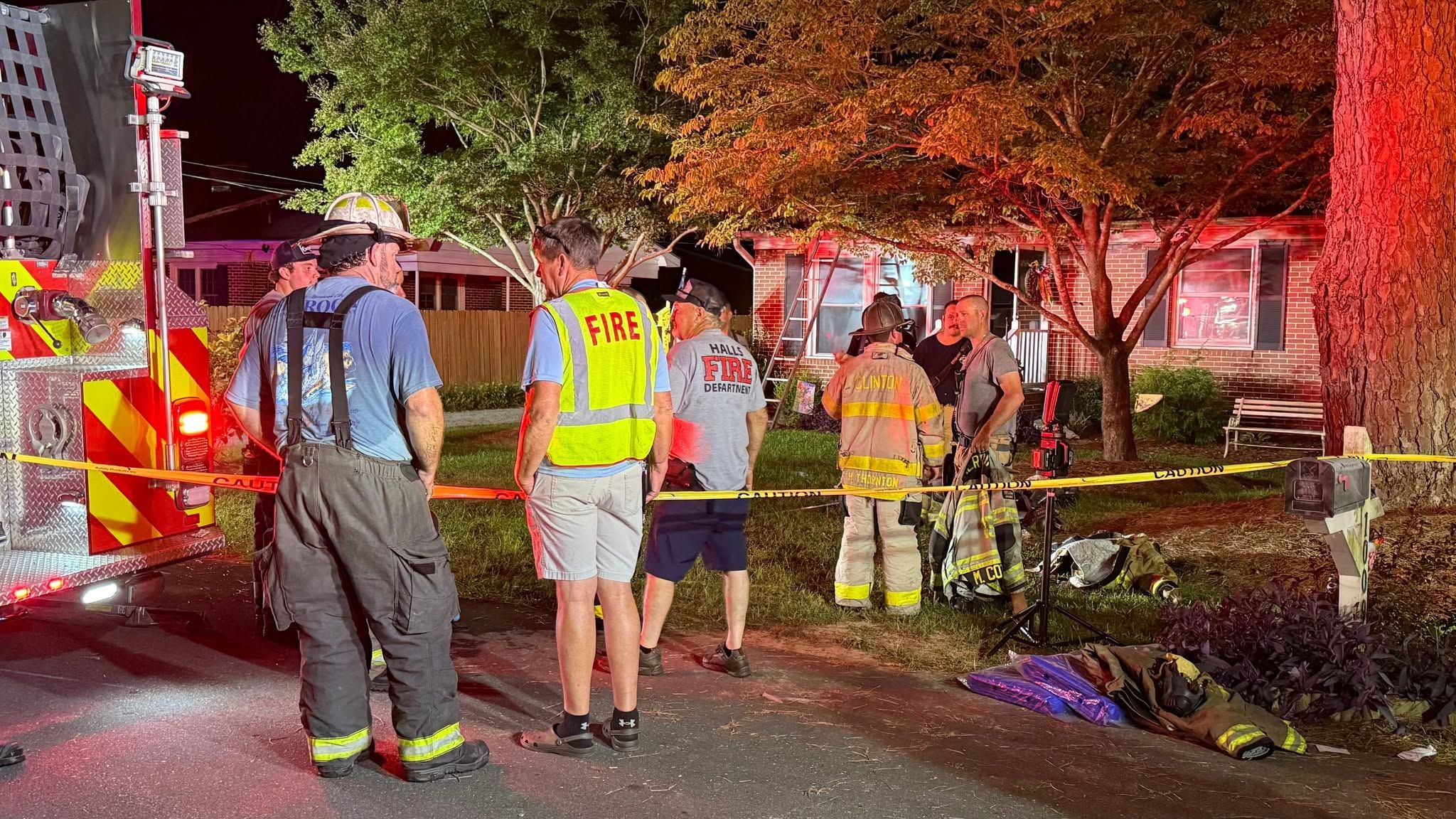 Home damaged in late-night fire in Clinton