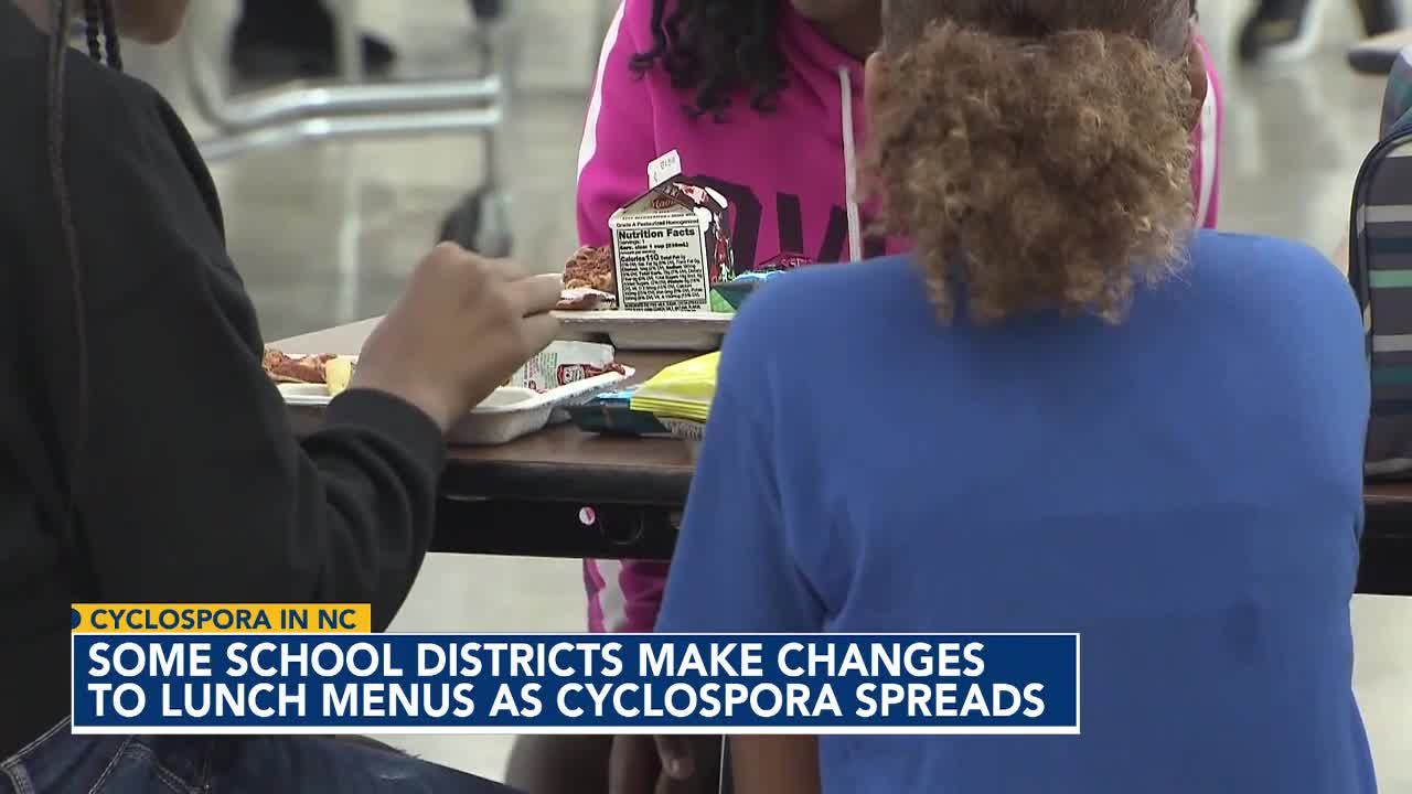 Some school districts make changes to cafeteria menus amid rise in cyclosporiasis cases
