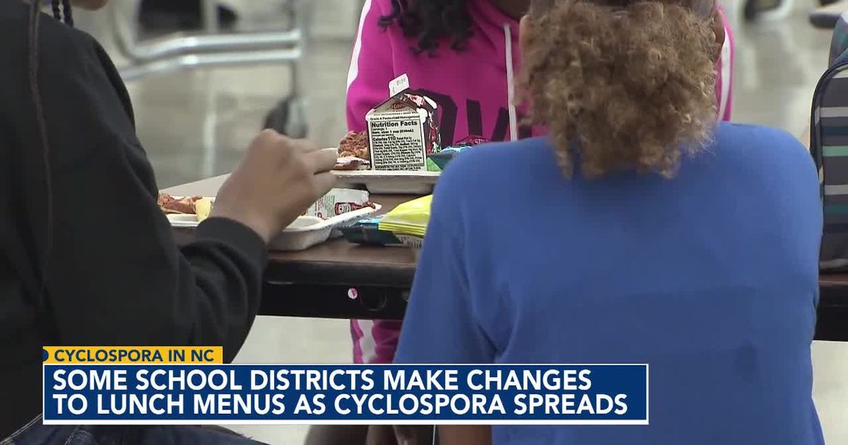 Some school districts make changes to cafeteria menus amid rise in cyclosporiasis cases