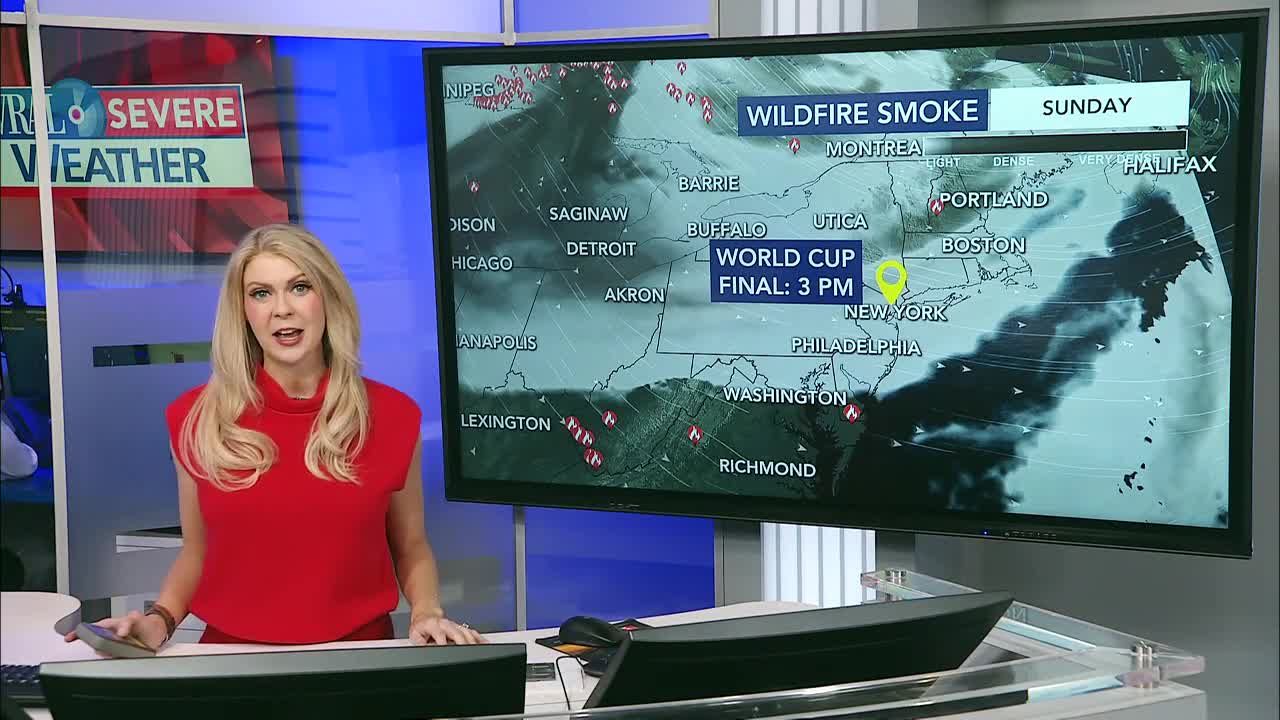 Ask the Meteorologist: Will wildfire smoke impact World Cup final in NJ?