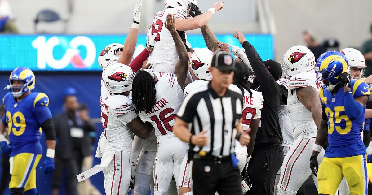 Cardinals upset Rams 18-16 on Chad Ryland's 6th field goal as time expires