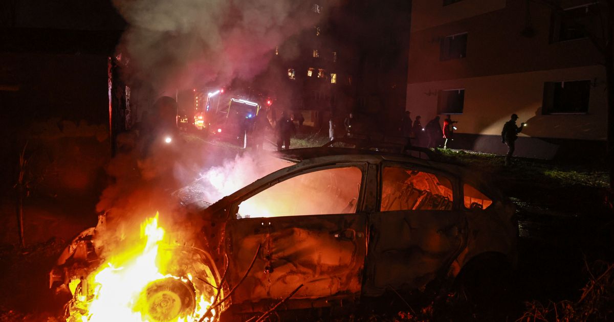 Blaze at St Petersburg oil sites as Kyiv launches more than 1,000 drones at Russia