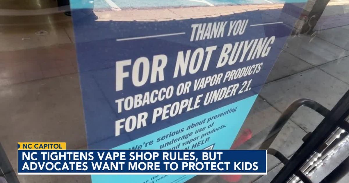 Vape shop regulations in North Carolina