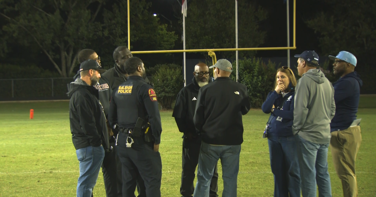 Fans removed from stadium as Millbrook-Rolesville football game is suspended in overtime. - WRAL image