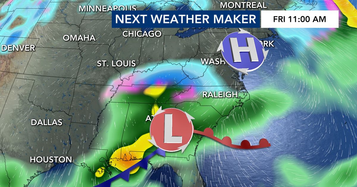 Late week storm system to bring chilly rain, potential winter weather to North Carolina