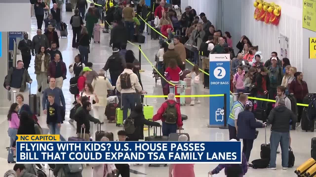 Flying with kids? U.S. House passes bill that could expand TSA family lanes