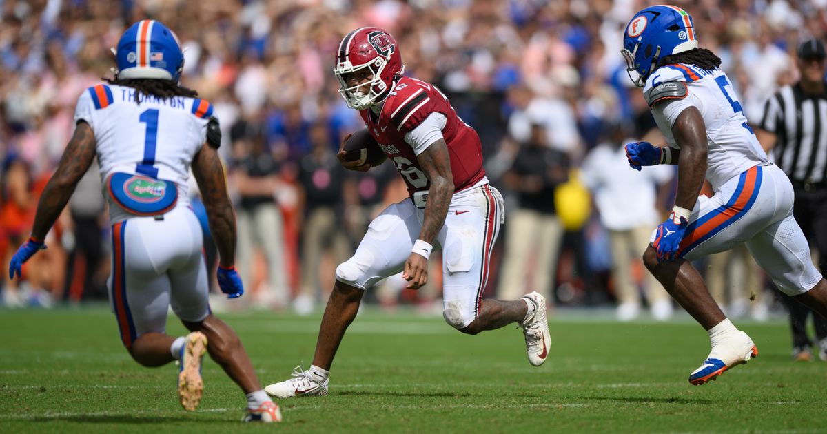 LaNorris Sellers shows up big, and South Carolina stuns No. 16 Florida ...