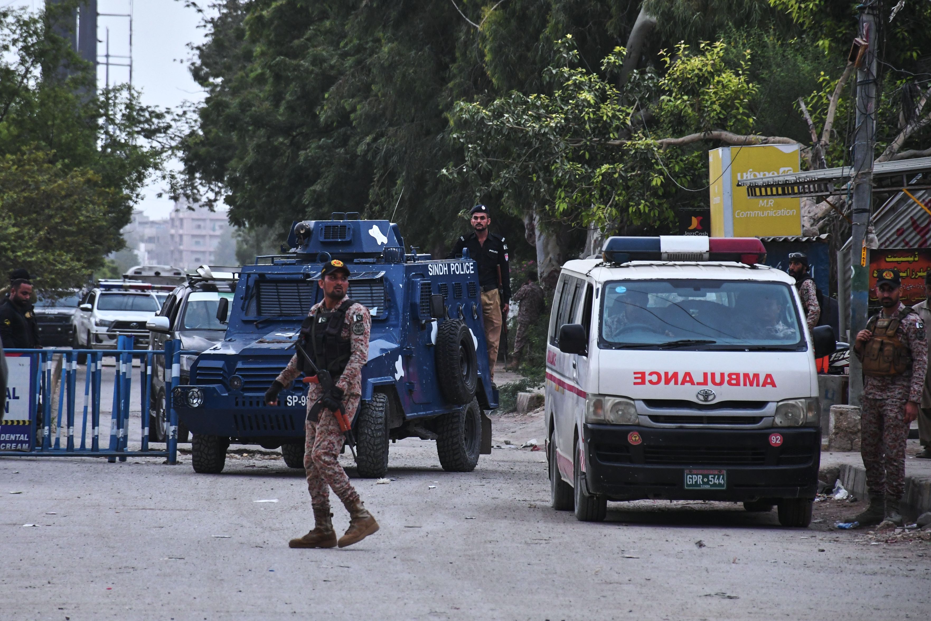 Pakistan military says 3 soldiers were killed in militant attack in Karachi and vows retaliation