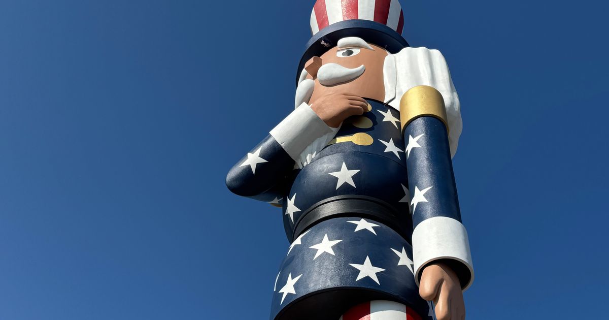 A Minnesota town now boasts the world's tallest nutcracker