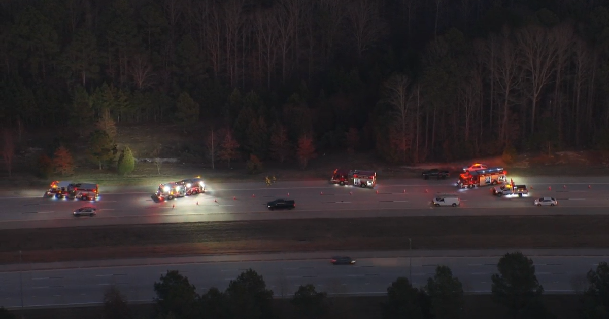 Crews fight brush fire along NC 540