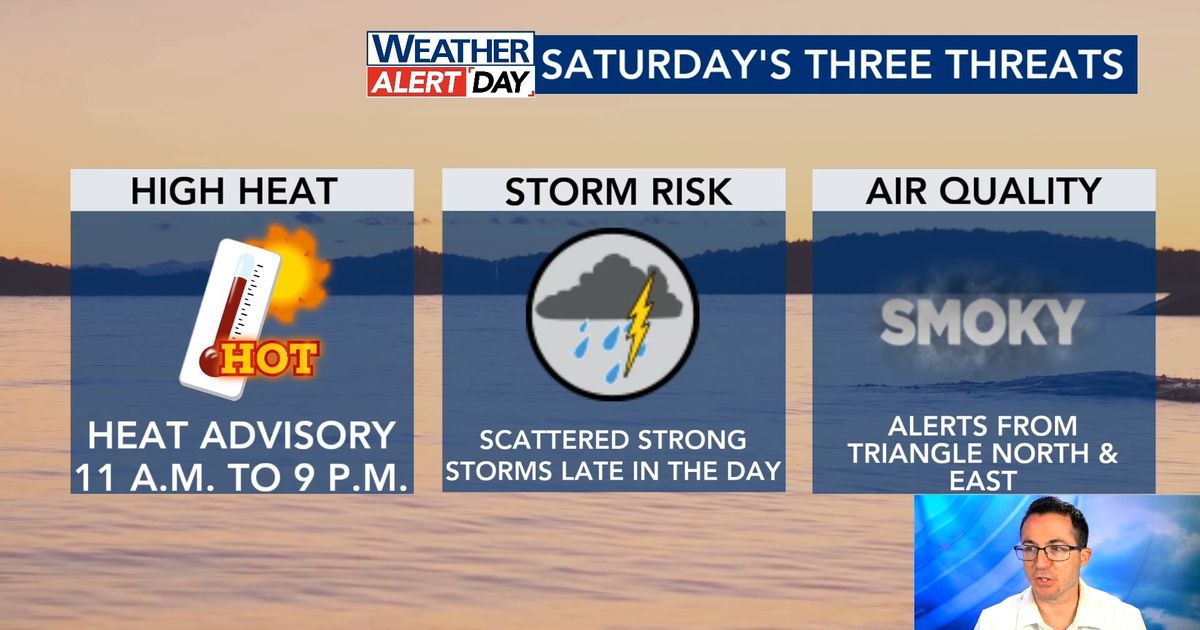 WRAL Weather Alert Day: Severe thunderstorm warnings and extreme heat indexes