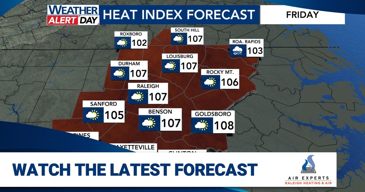 WRAL Weather Alert Day: Heat Advisory starts at noon