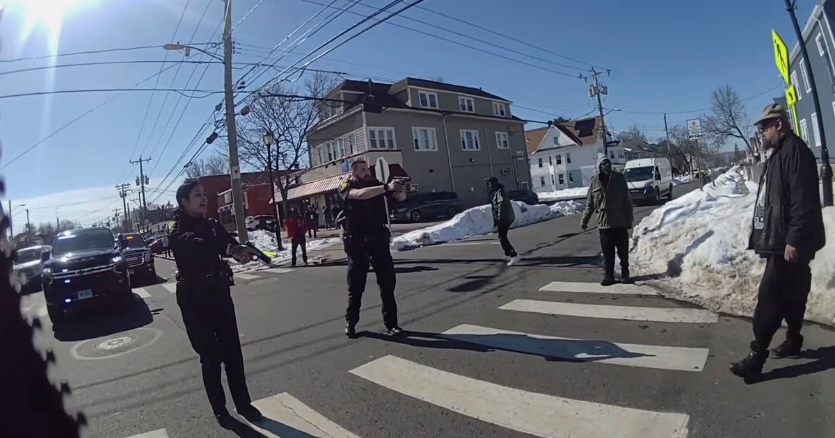 Connecticut police officer hugs supporters, appears in court in fatal shooting of Black man