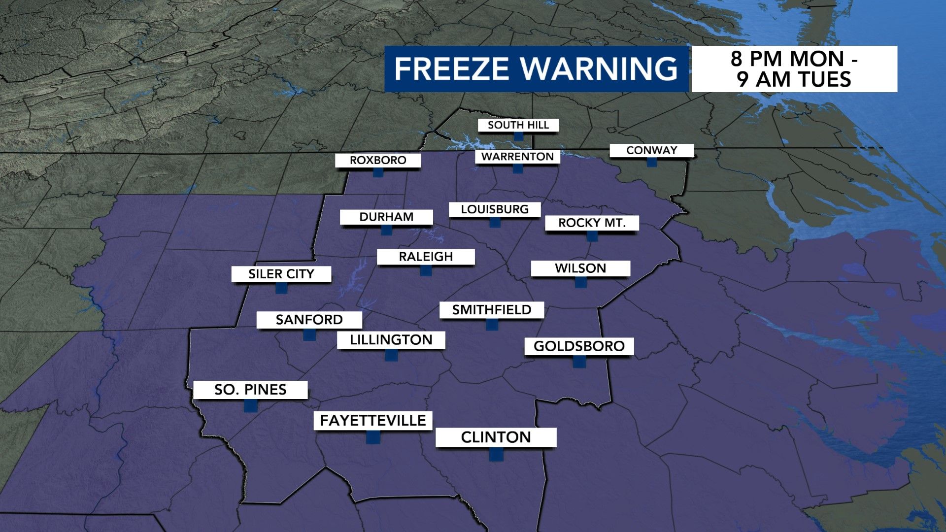 Arctic blast hits: Freeze Warning and possible flurries for the ...