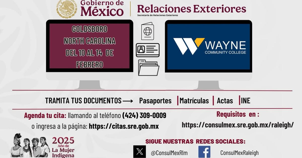 ウェインコミュニティカレッジは、メキシコの市民がID文書を取得するのを支援するために「車輪の領事館」を開催します:: wral.com