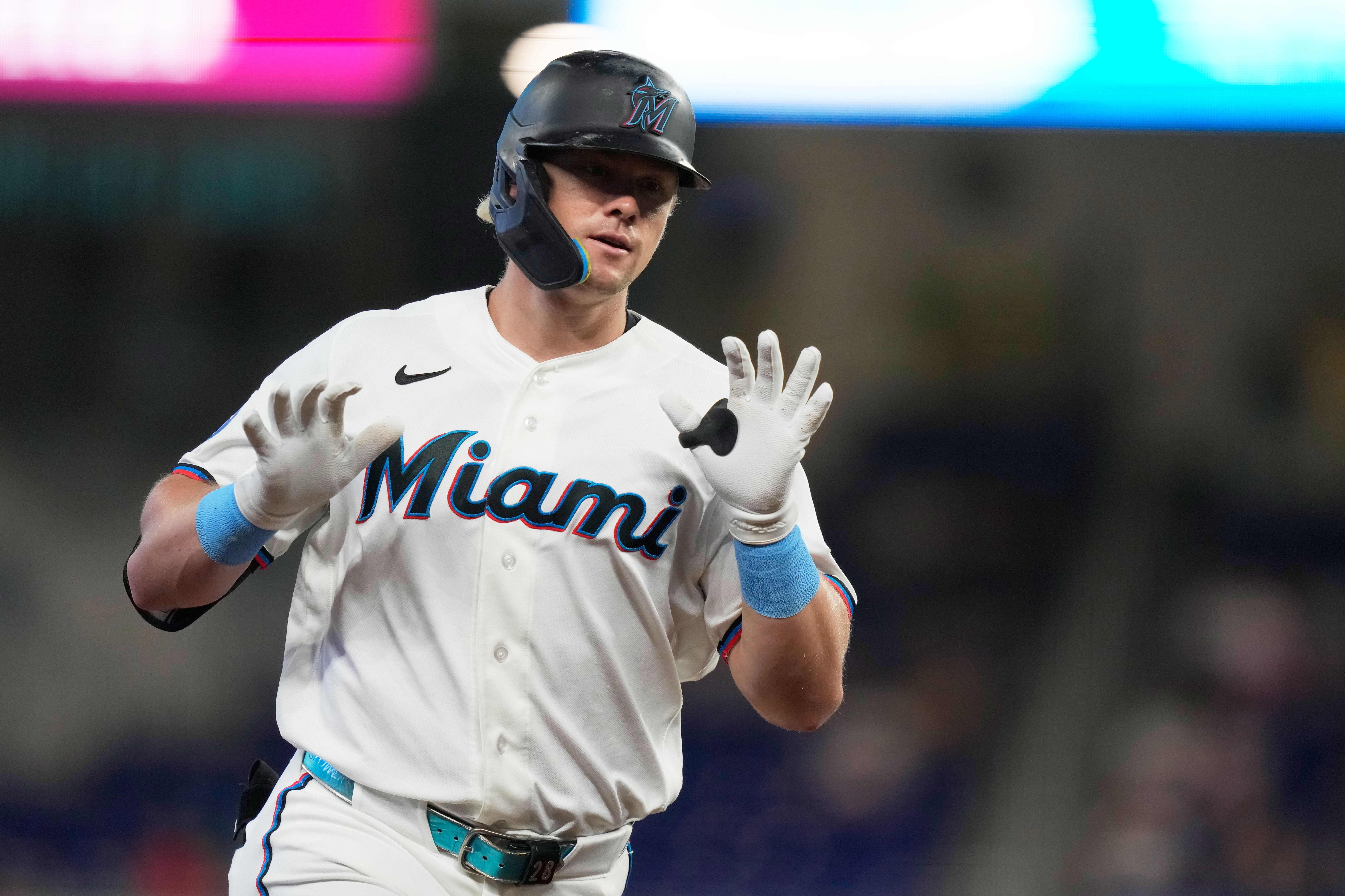 Stowers homers, López has 40th multi-hit game as Marlins beat Mariners 2-0 for 5th straight win