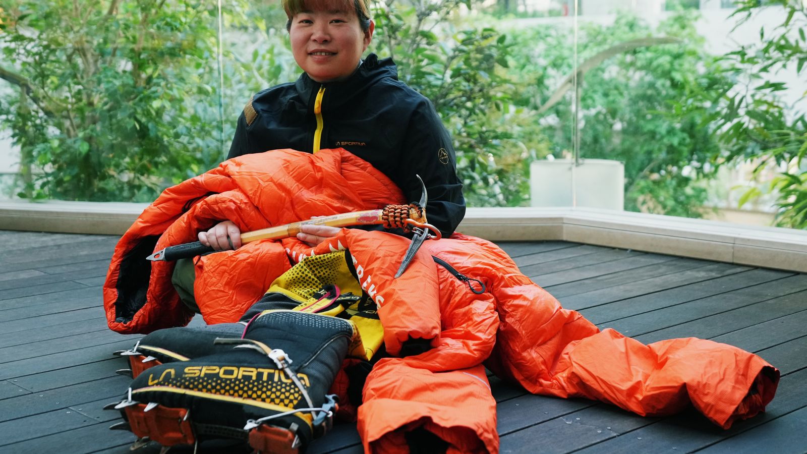 Japanese woman who scaled the world's 14 top peaks says she wants to share joy