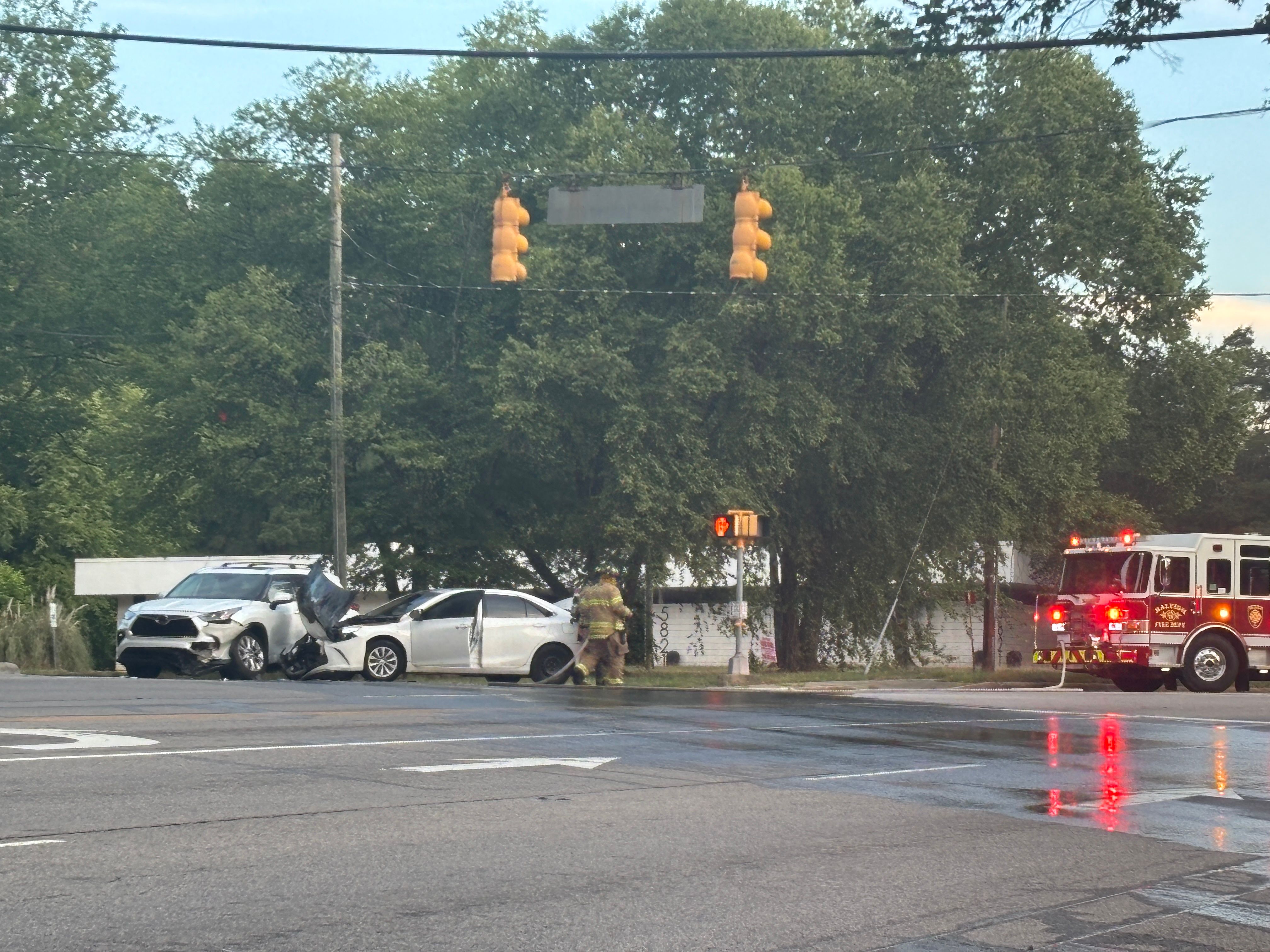 Multiple people injured in fiery crash in north Raleigh
