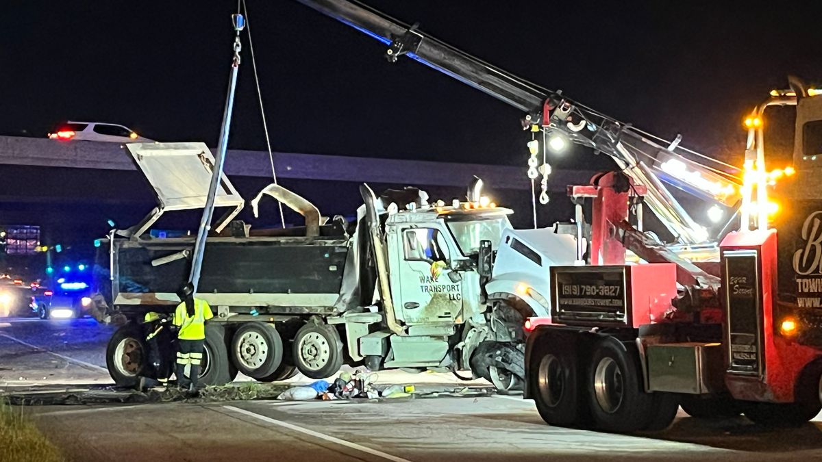 Dump Truck Crash Capital Boulevard Raleigh NC