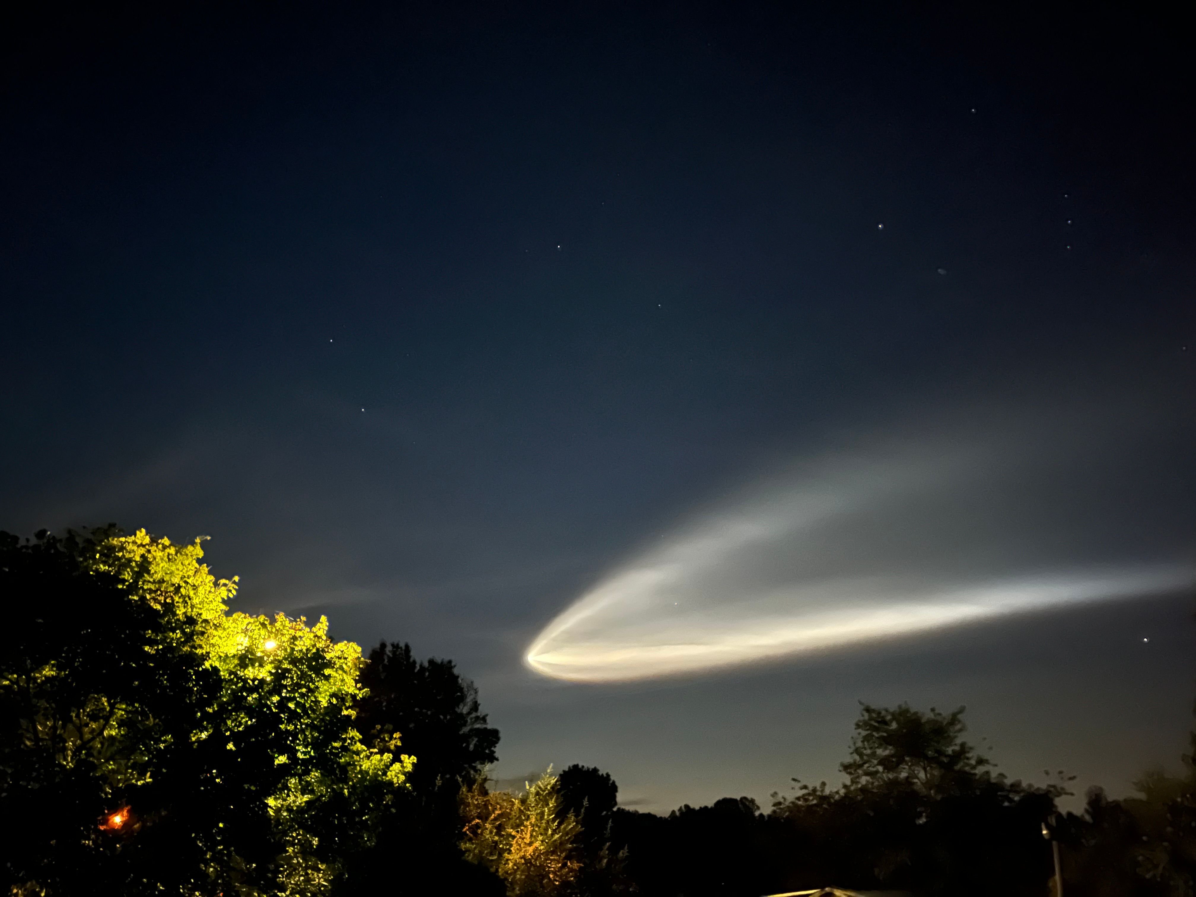 SpaceX Starlink launch visible in NC skies Tuesday morning