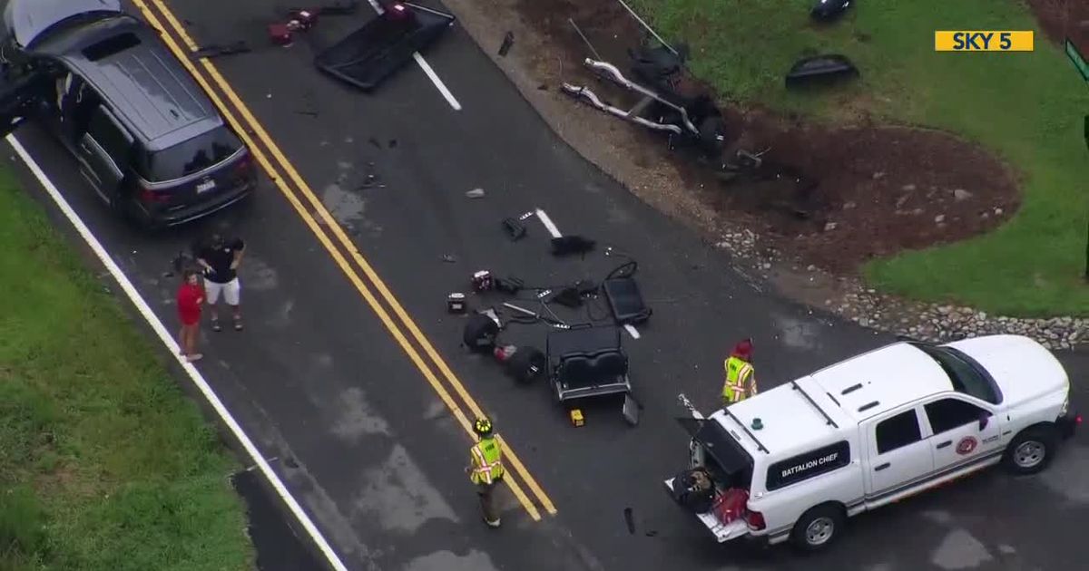 Two girls seriously hurt after van hits golf cart in Wake County