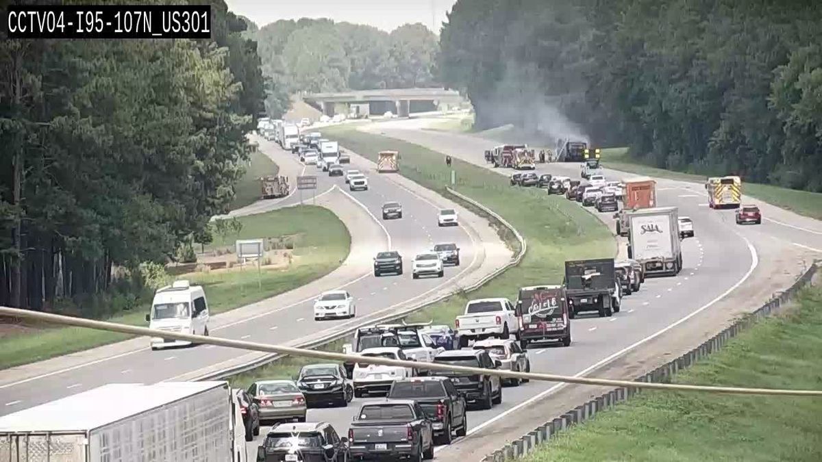 I-95 reopens after truck fire in Johnston County