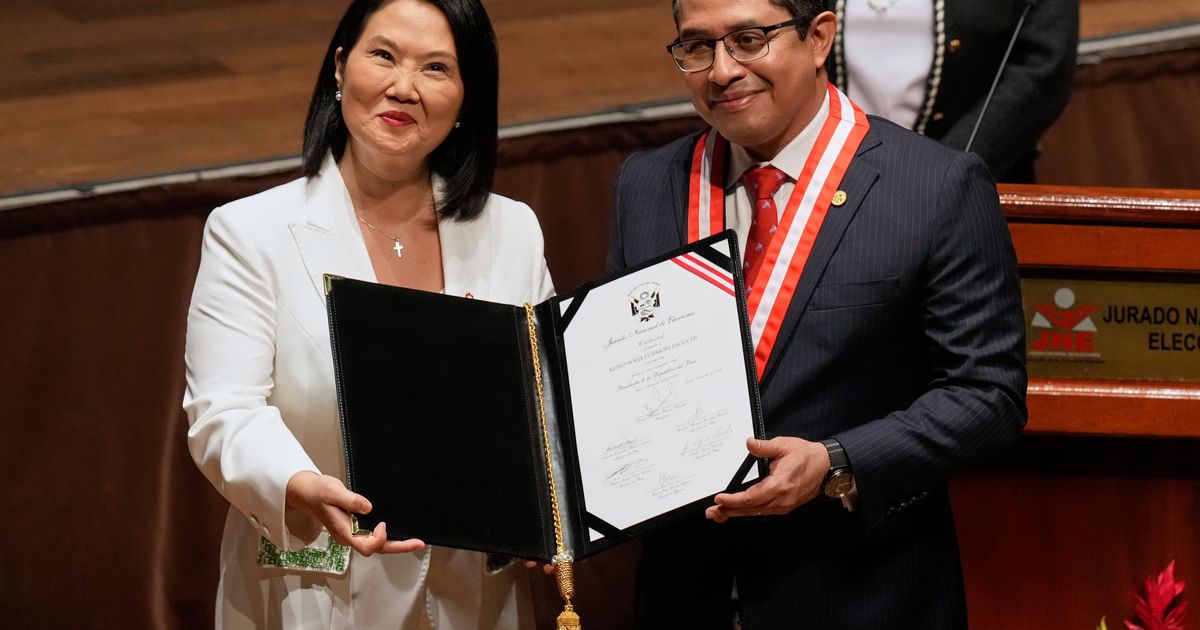 Keiko Fujimori's party wins Senate presidency in Peru ahead of presidential inauguration
