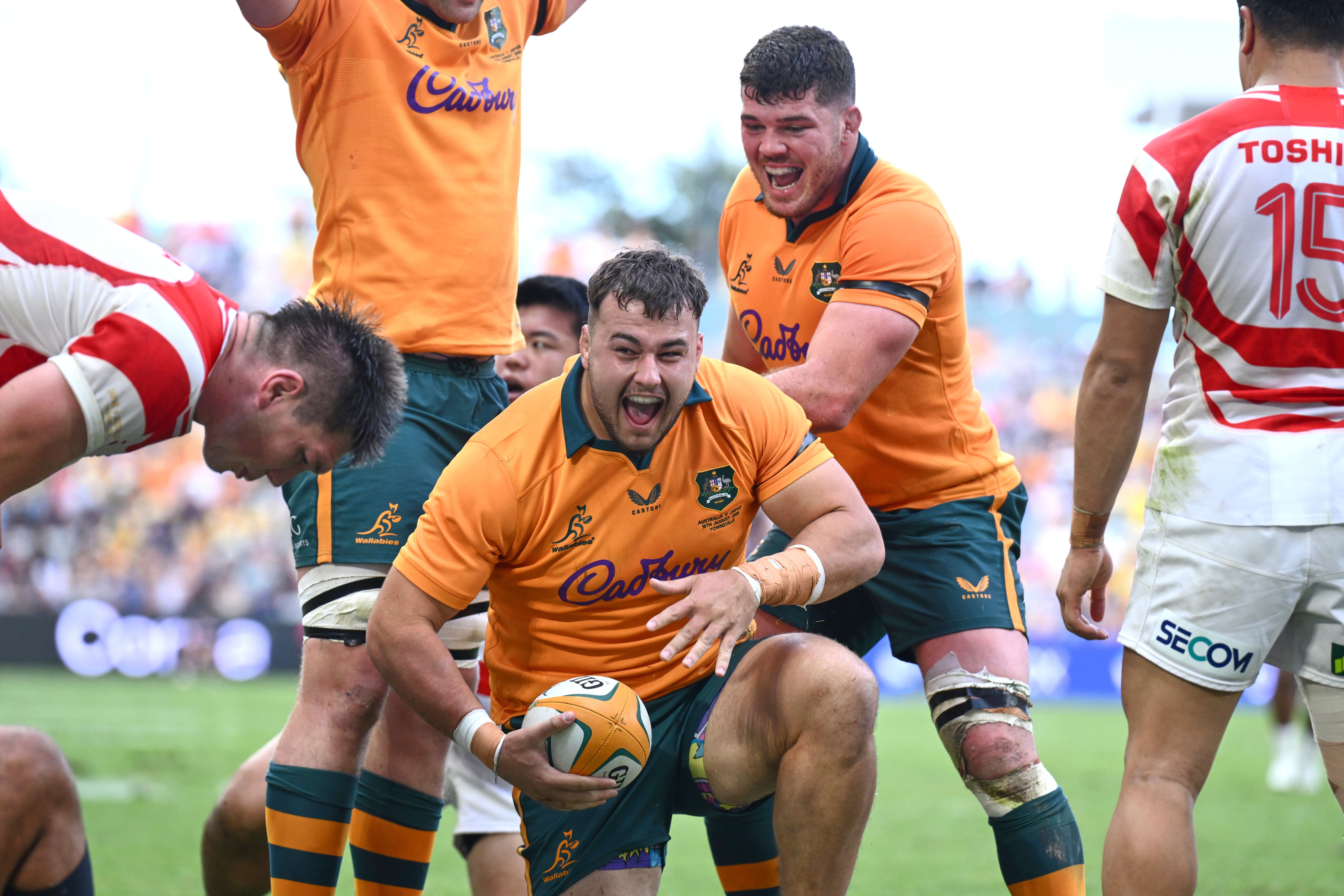 De Lutiis marks 1 , 000th Wallabies cap with a try as Australia routs Japan 56 - 17