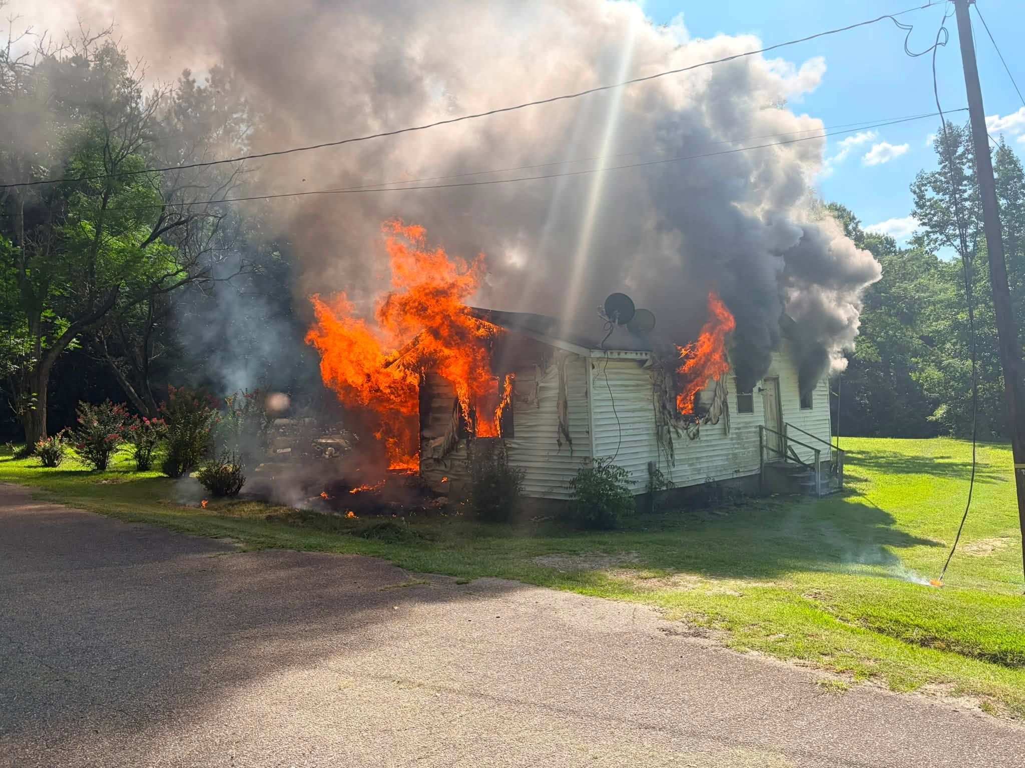 Fire destroys empty home in Moore County , officials investigating