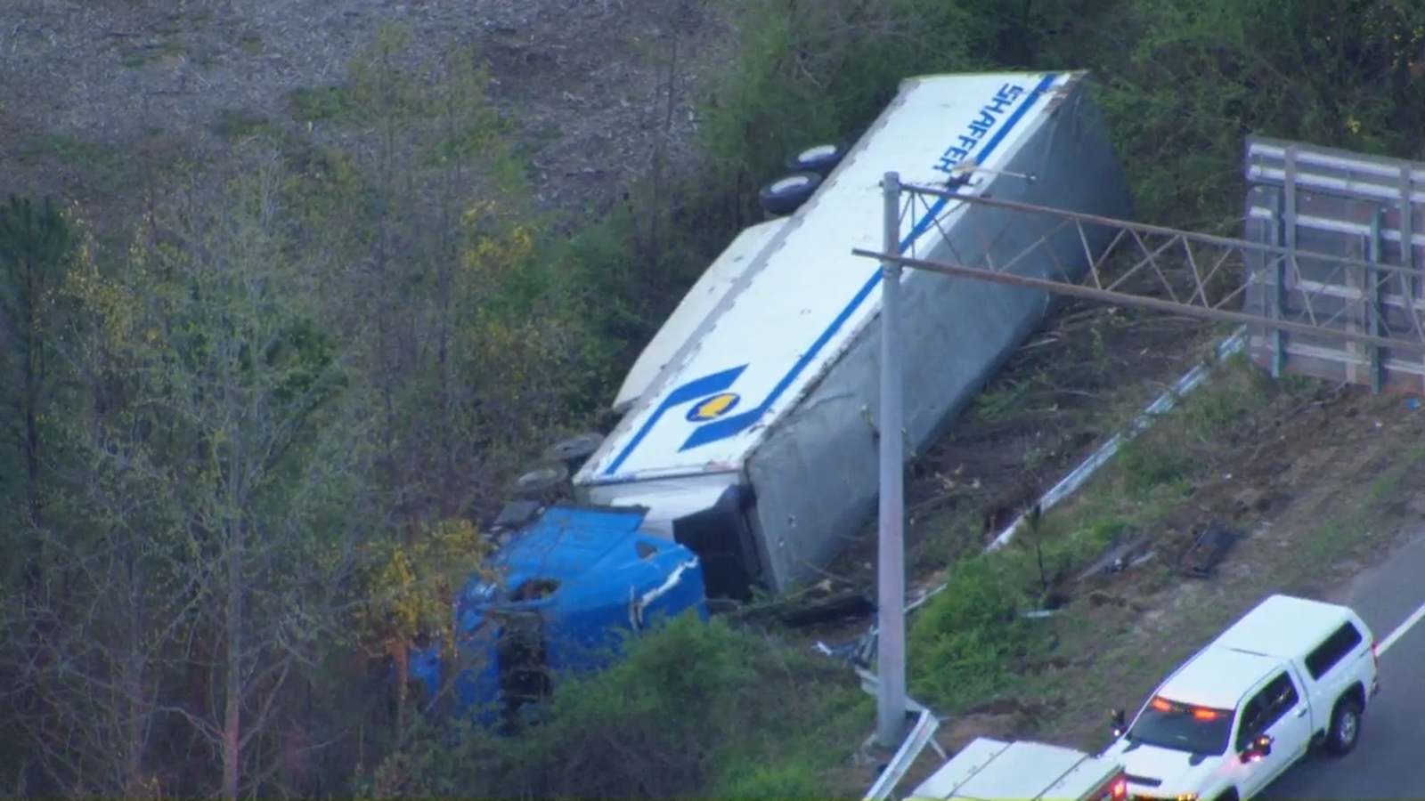 Tractor Trailer Accident 1 Dead After Tractor Trailer Flips Off New