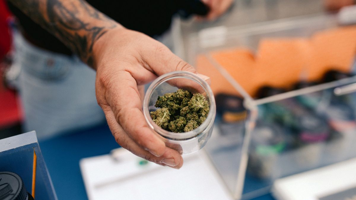 An exhibitor at a cannabis growers trade show in New Paltz, N.Y., on Aug. 25, 2023. Moving cannabis to a category of drugs that includes some common medicines will have implications for research, businesses and patients. (Adrianna Newell/The New York Times)