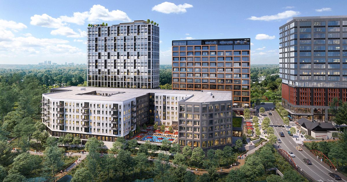 Construction ramps up near North Hills with 332 apartments, greenway and new shops