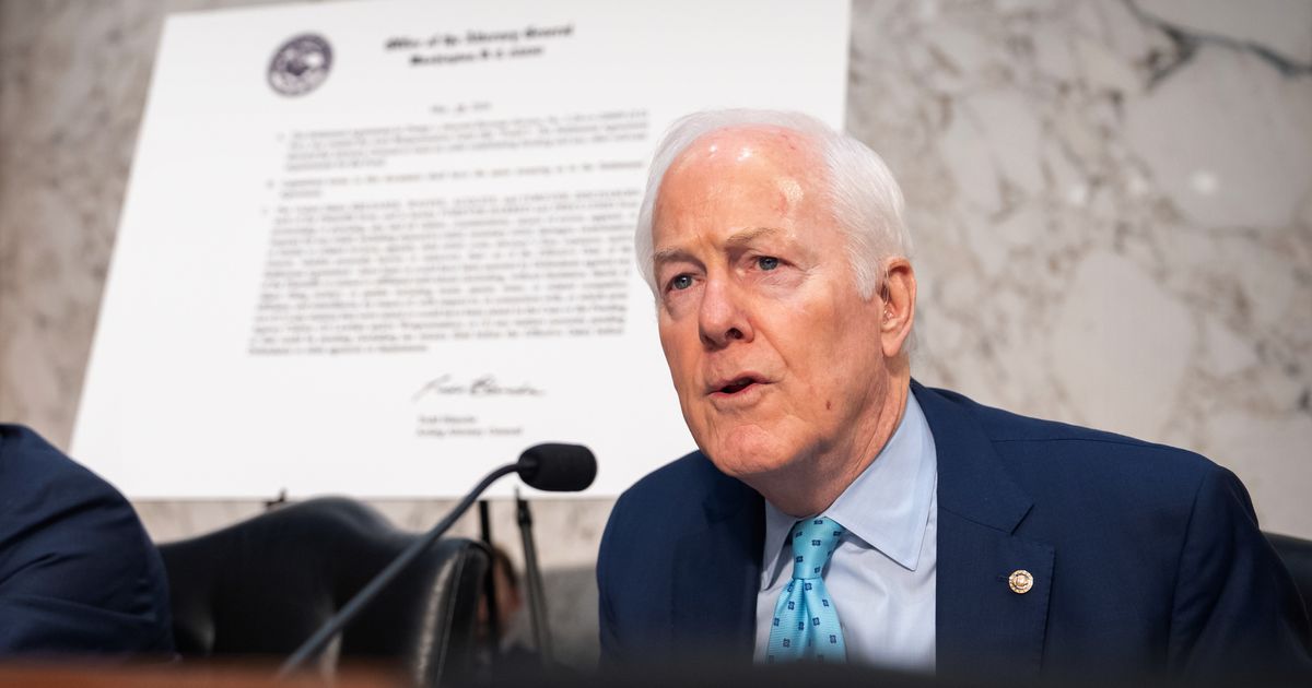 Sen. John Cornyn, R-Texas, speaks during a hearing of the Senate Judiciary Committee with Acting Attorney General Todd