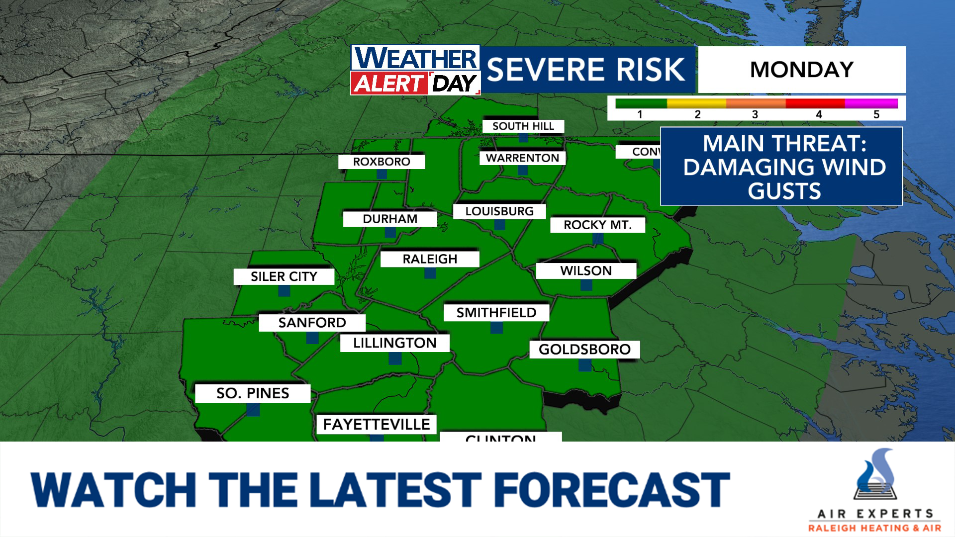 Weather Alert Day Monday with more intense heat and storms possible