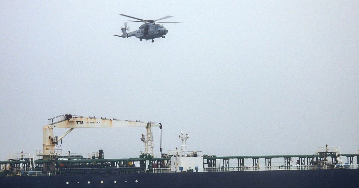 Macron says French Navy, backed by the UK, intercepted a sanctioned tanker from Russia