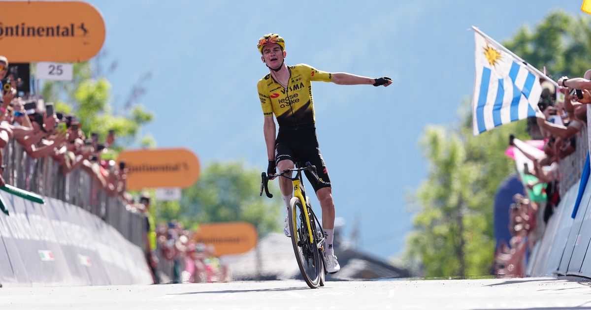 Kuss solos to victory on Giro's brutal queen stage and Vingegaard stays in pink
