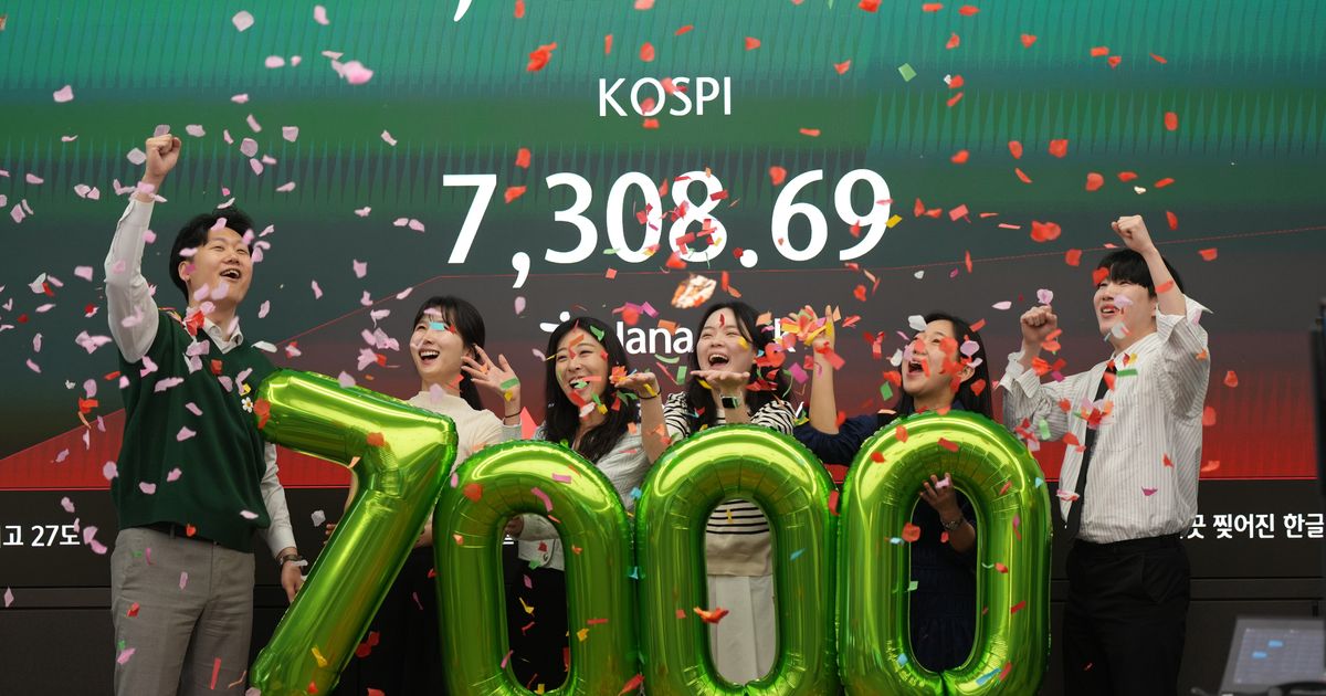 AI boom drives a rally in buying of tech shares, pushing South Korea’s Kospi to a record