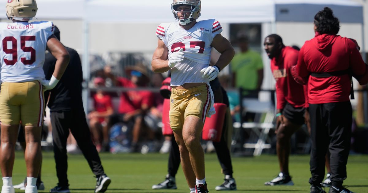 The 49ers begin final stretch of practice before the opener with Nick Bosa still sidelined