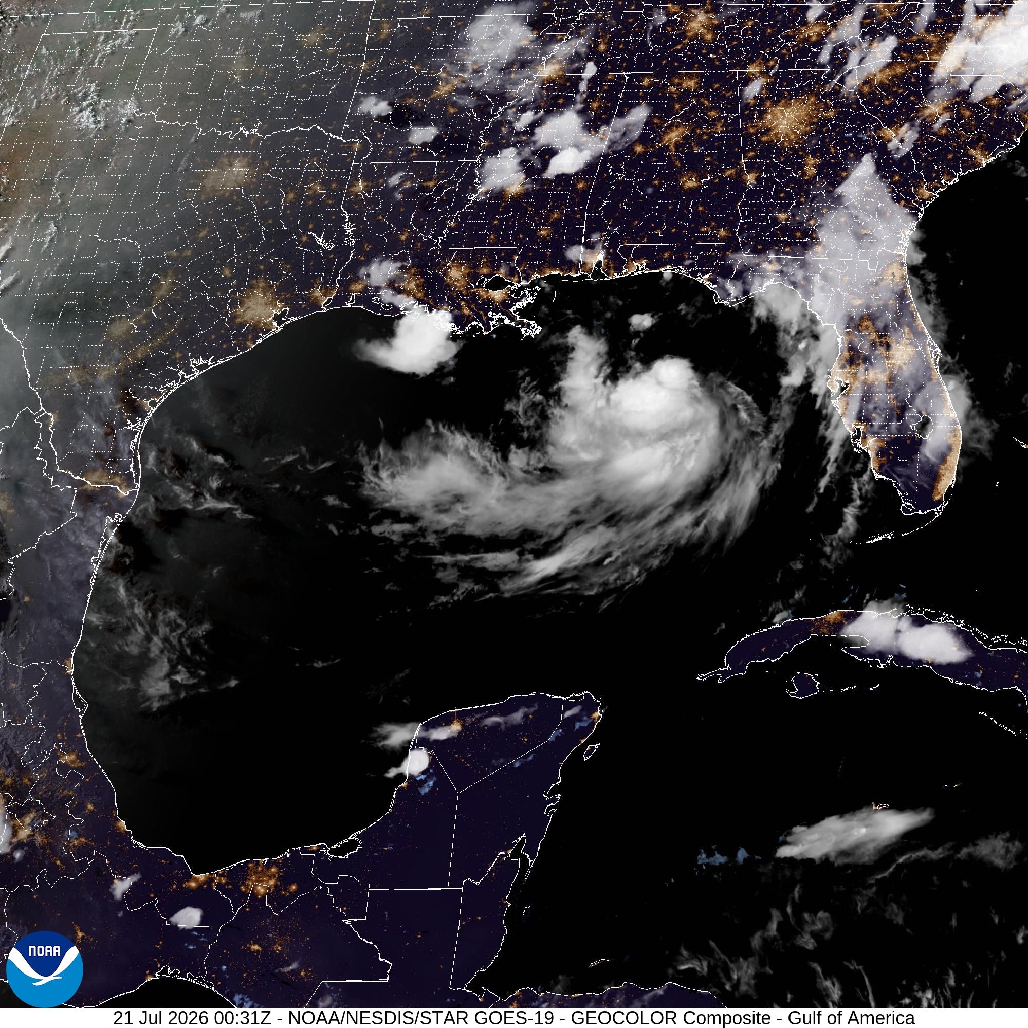 Tropical Storm Bertha in the Gulf of Mexico is moving toward the Florida Panhandle and Alabama
