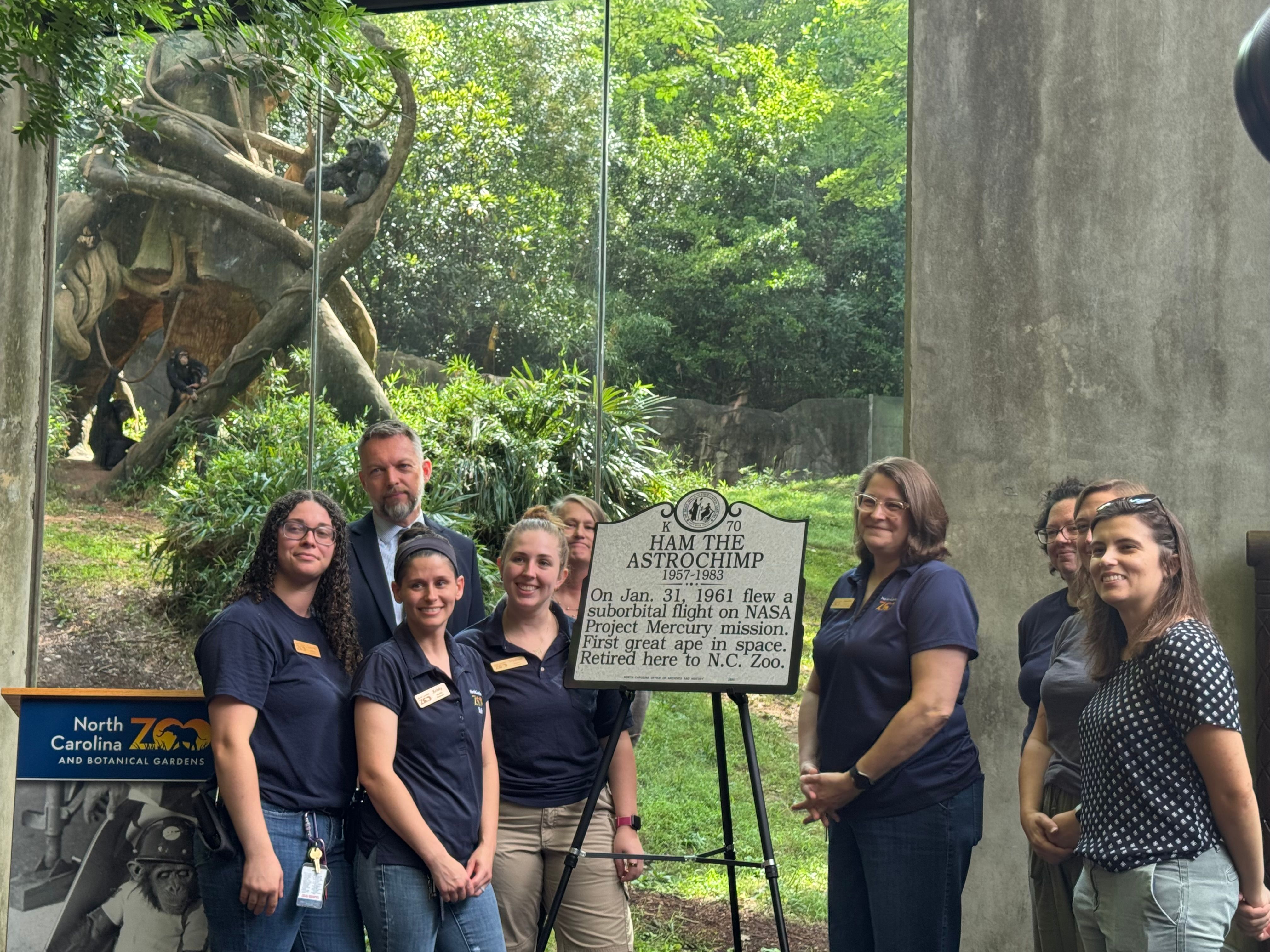 NC Zoo historic marker honors Astrochimp Ham