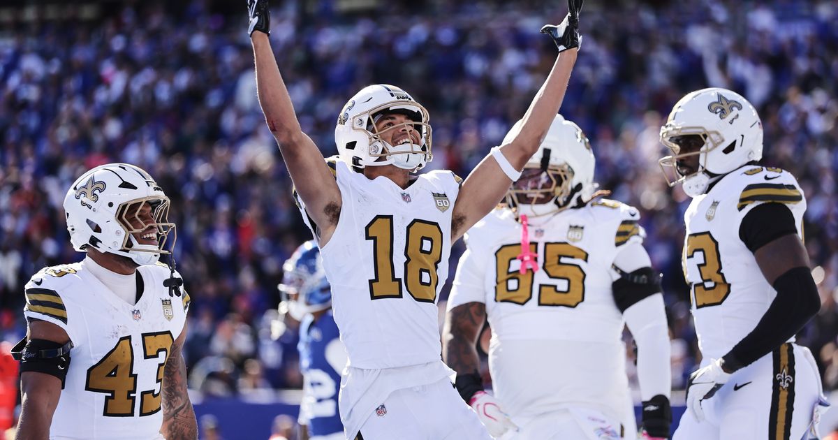 Tyler Shough and Saints score 34 consecutive points, hold on to beat Giants 34-27 and end skid