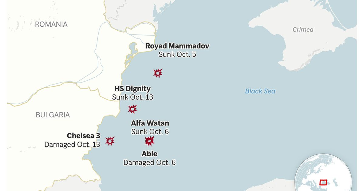 Drone strike and fire on ship in Romanian waters raise fears that war in Ukraine is spreading
