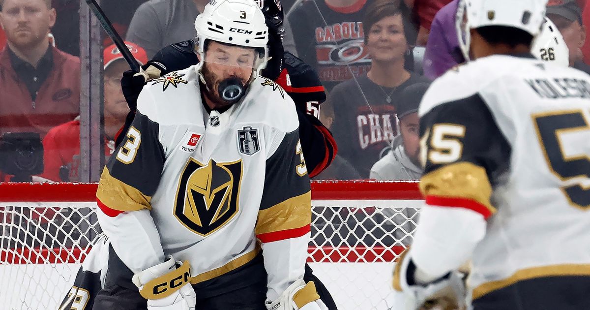 Vegas D-man Brayden McNabb's Stanley Cup Final status is unclear after taking a puck to the face