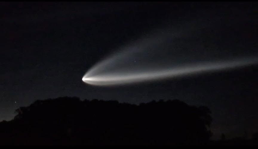SpaceX Starlink launch visible in NC skies Tuesday morning