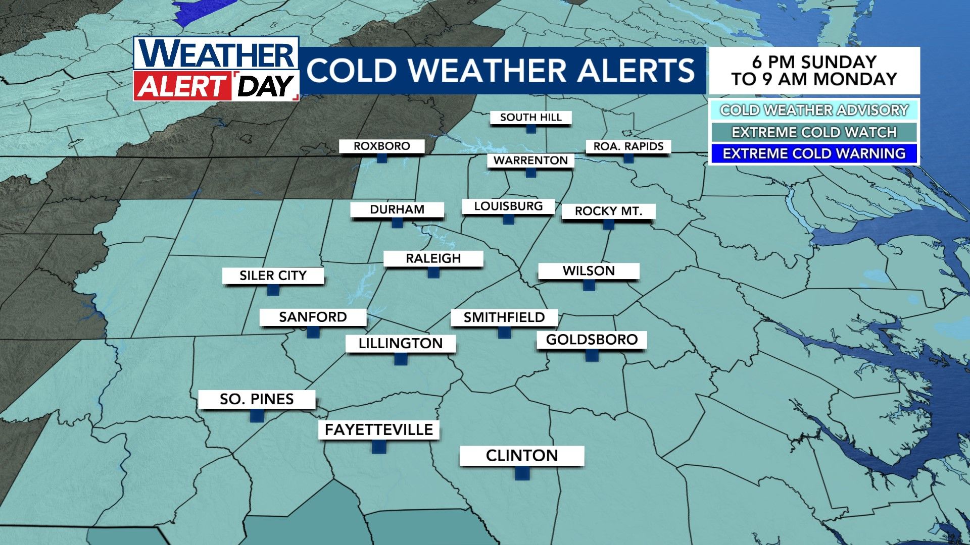 Brief precipitation chance, gusty wind precede harsh cold; WRAL Weather ...