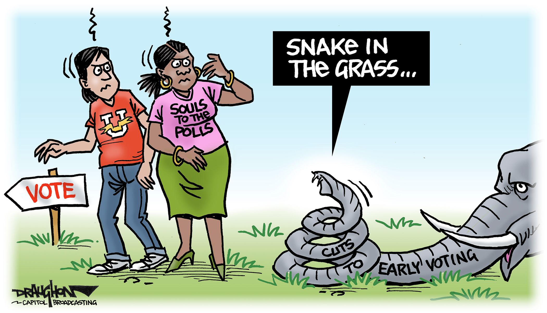 DRAUGHON DRAWS: Surf's up! Go out and make some waves with your vote!