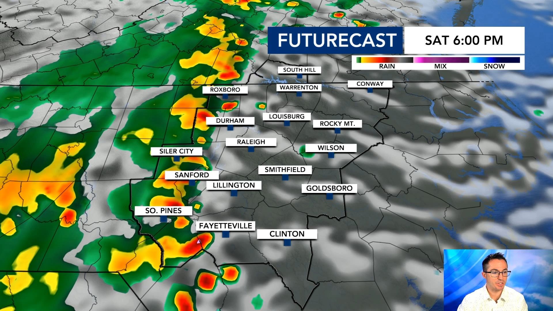 High humidity today, scattered thunderstorms in the afternoon