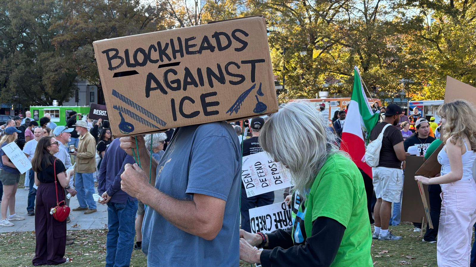 Raleigh residents rally against Border Patrol in Charlotte, call for end to immigration crackdown